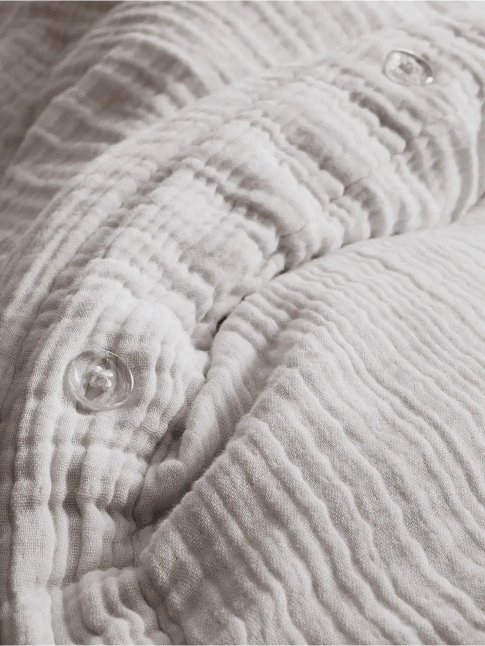 NWOT Airy Gauze Light Gray Organic Cotton Duvet Cover Set - Retail 170
